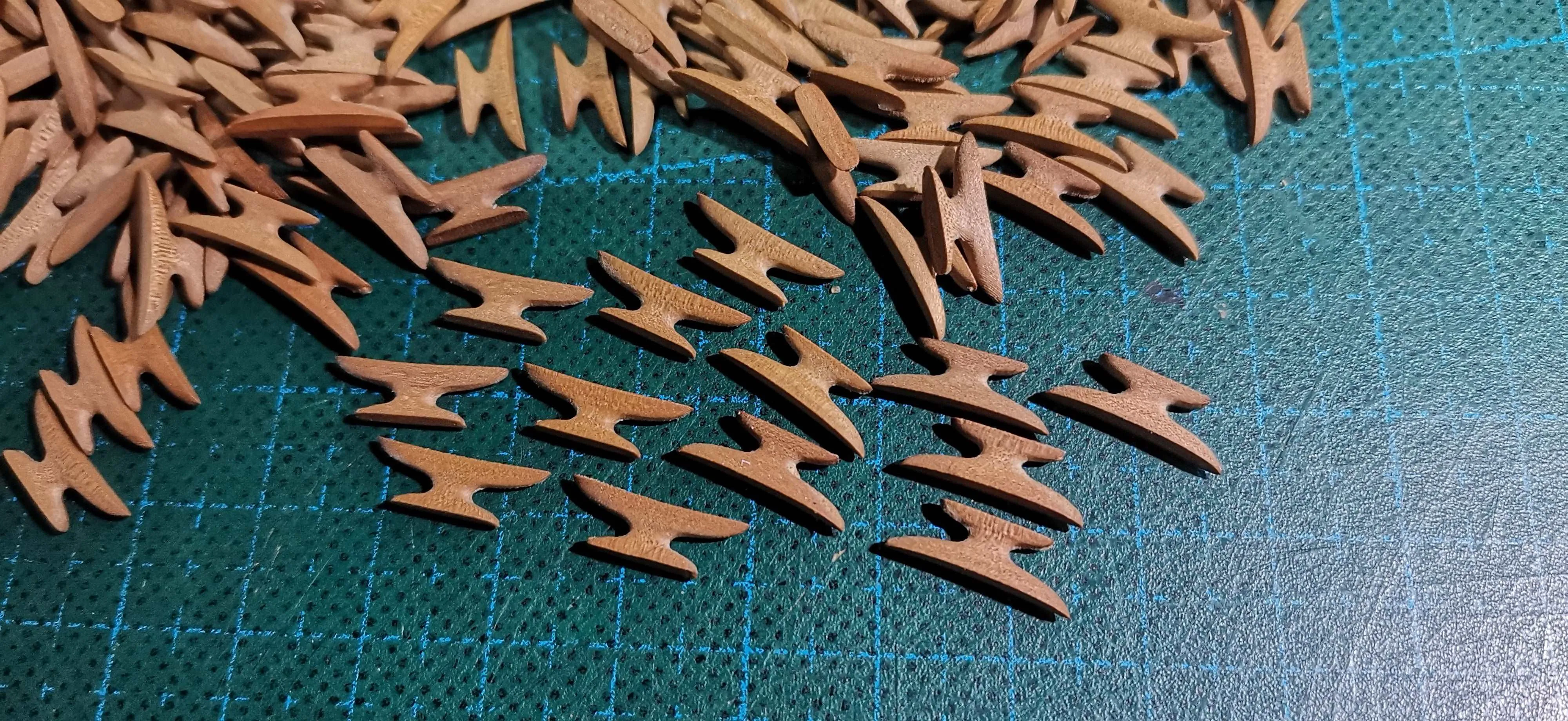 11mm Pearwood Cleats  12/bag