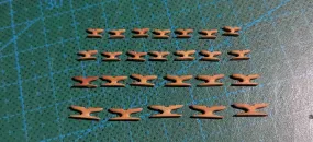11mm Pearwood Shroud Cleats 12/bag