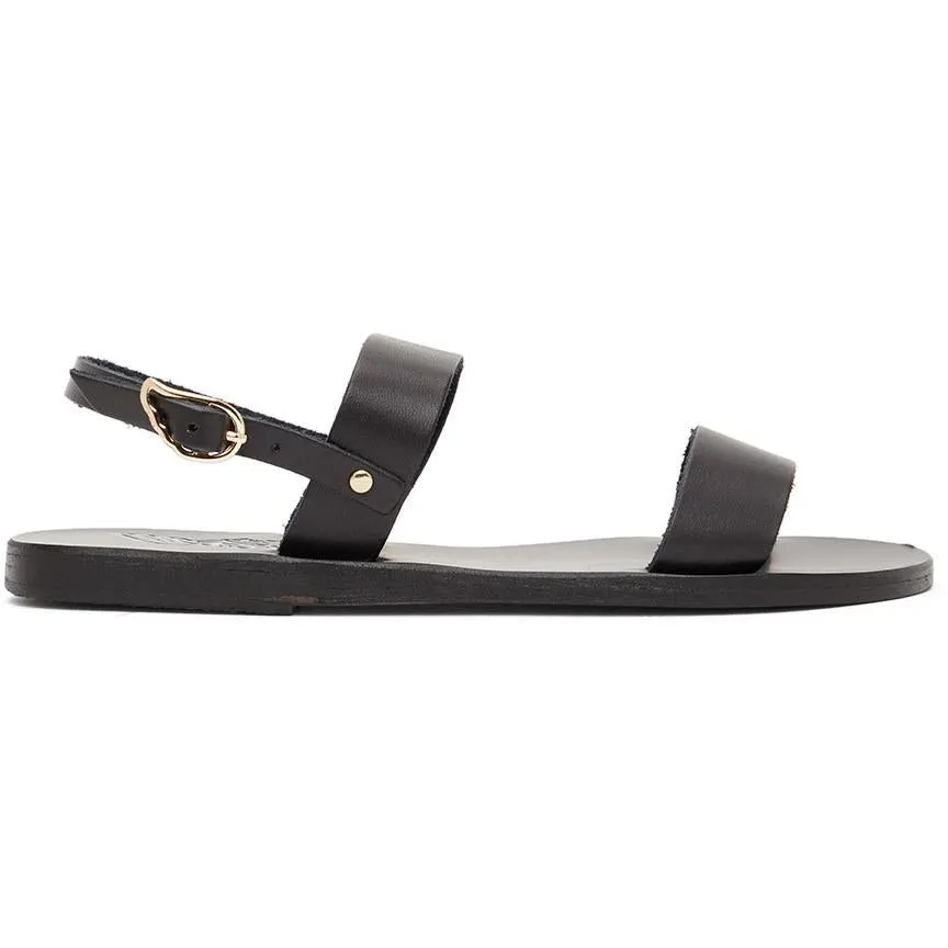 Ancient Greek Sandals Black Clio Sandals