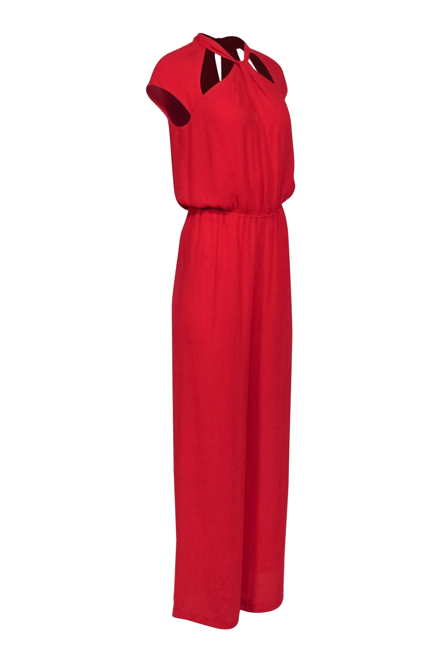 BCBG Max Azria - Red Jumpsuit w/ Cut-Out Shoulder Detail Sz S