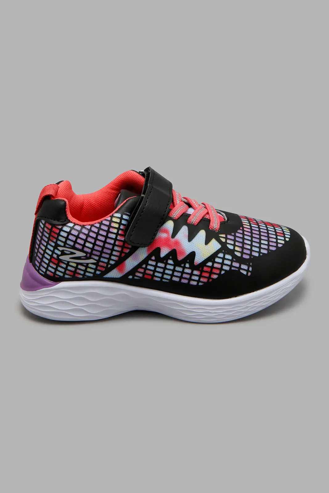 Black And Pink Mesh Sneaker