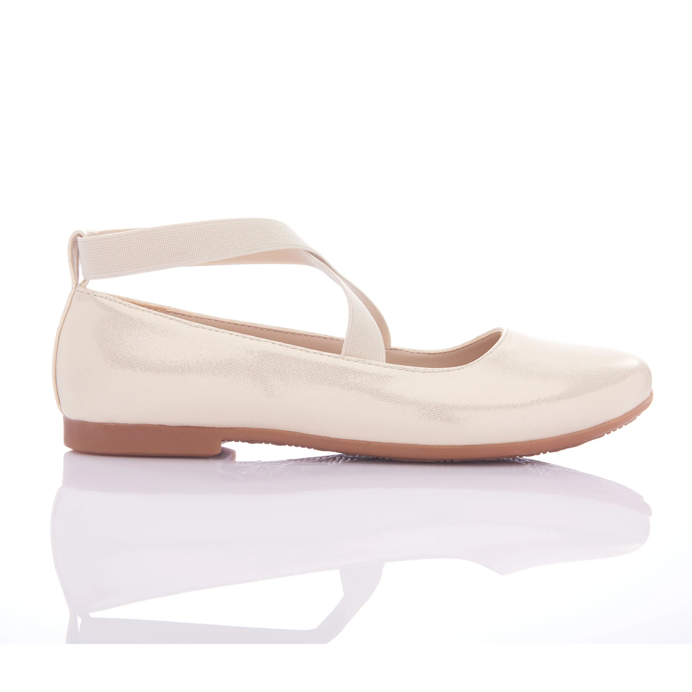 Gold Satin Baby Ballerina Flats