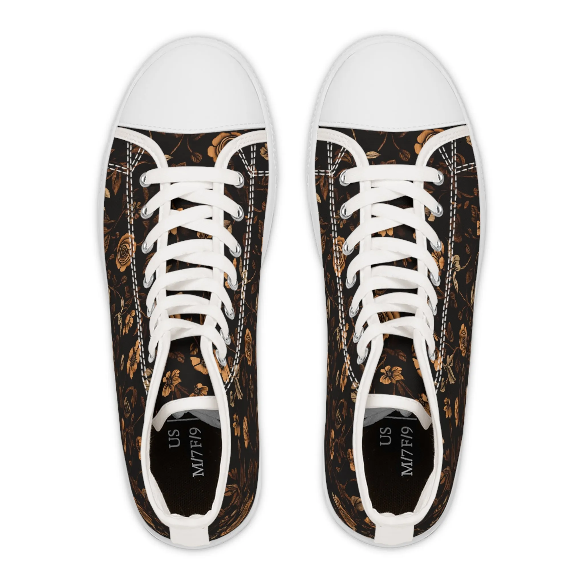 Herbstliche High-Top-Sneaker mit Blumenmuster für Damen – Stylisch & Fun