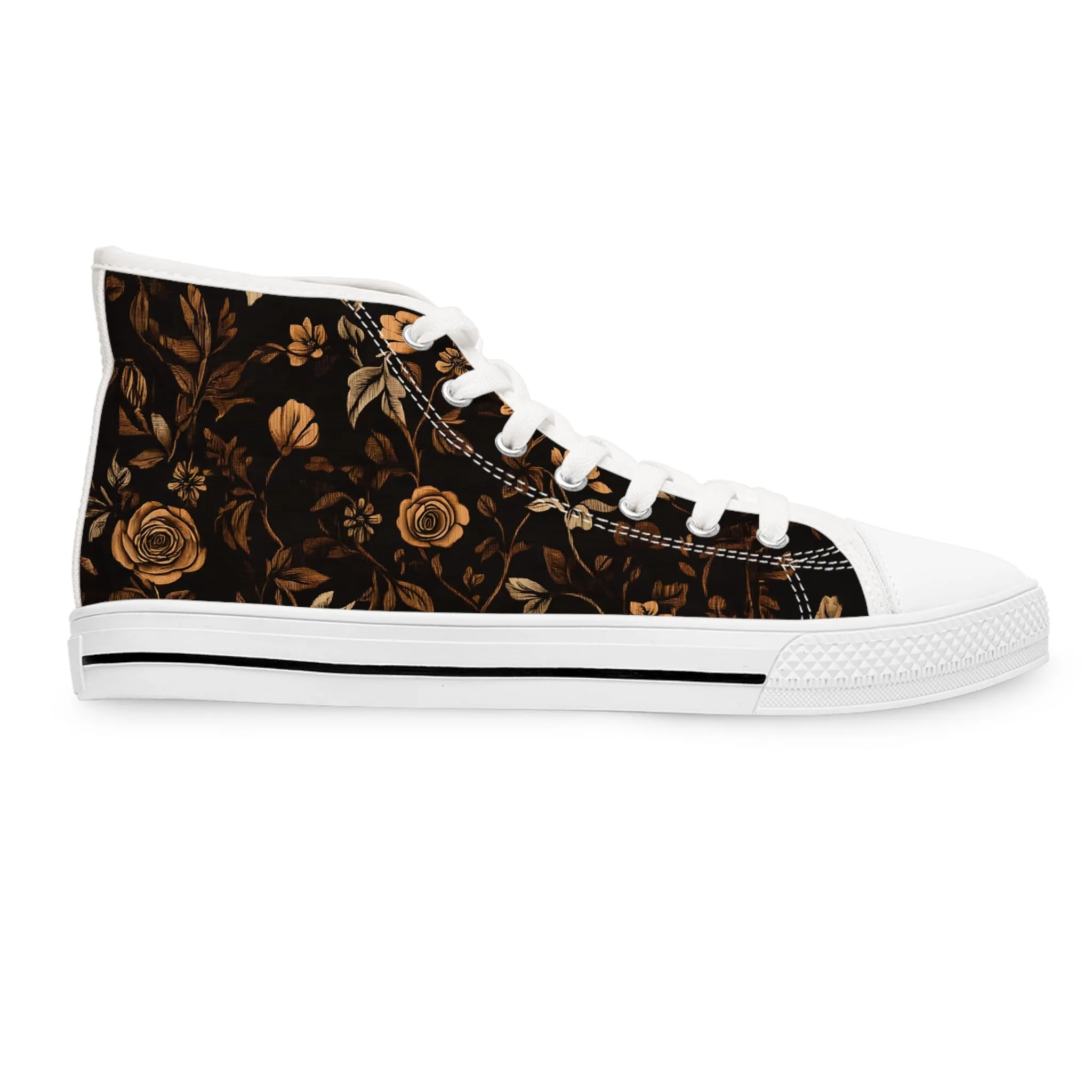 Herbstliche High-Top-Sneaker mit Blumenmuster für Damen – Stylisch & Fun