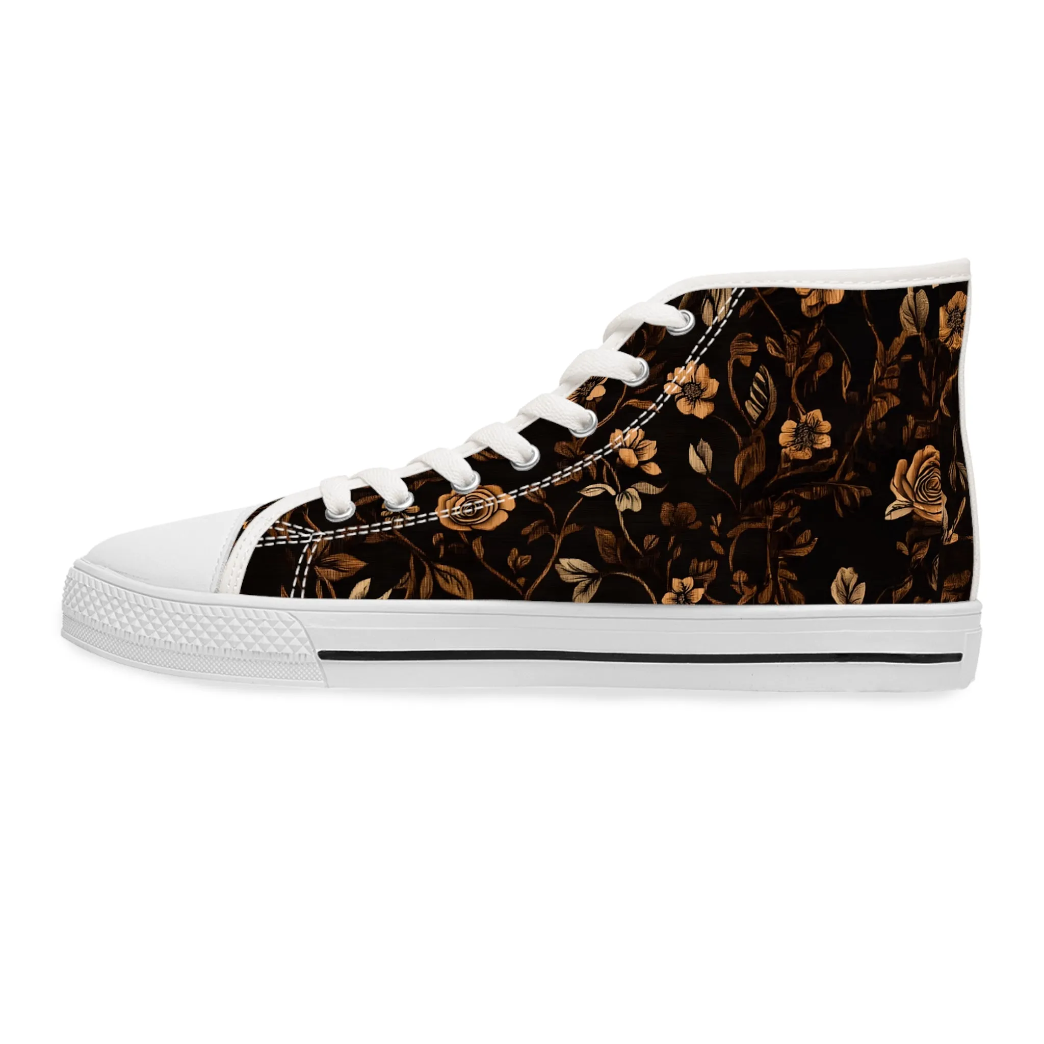 Herbstliche High-Top-Sneaker mit Blumenmuster für Damen – Stylisch & Fun