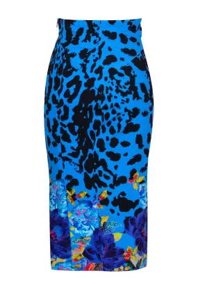 Jezebel Blue Stretch Skirt
