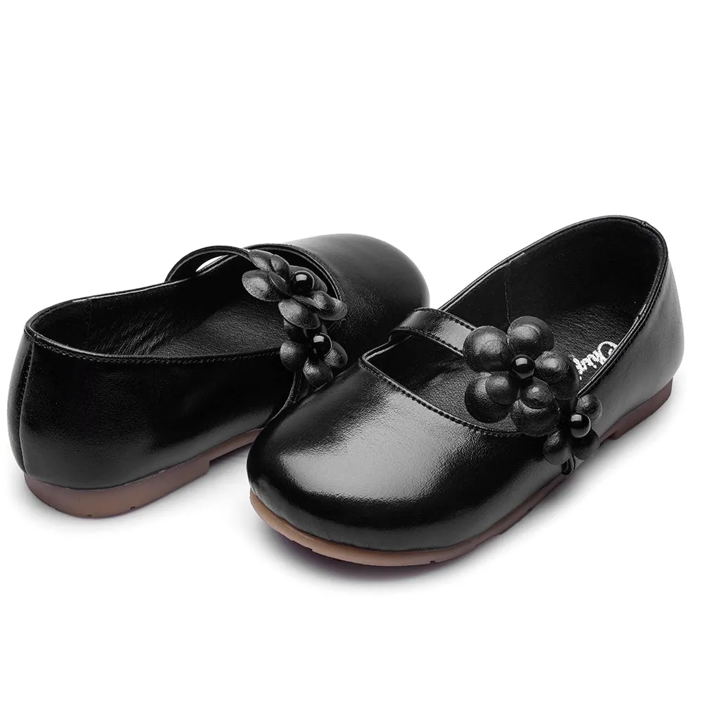 Shinning Flower Ballerina Flats Slip on Mary Jane for Girls