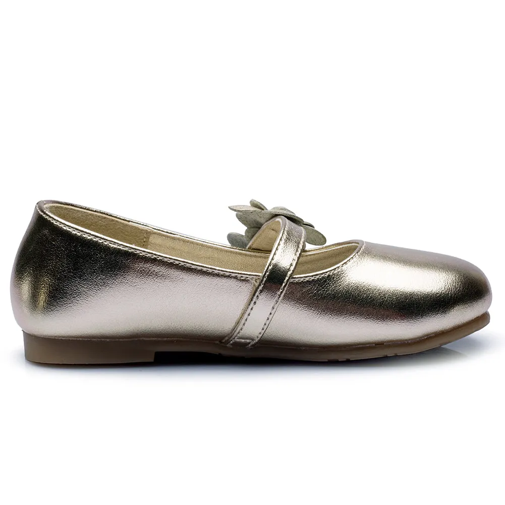 Shinning Flower Ballerina Flats Slip on Mary Jane for Girls