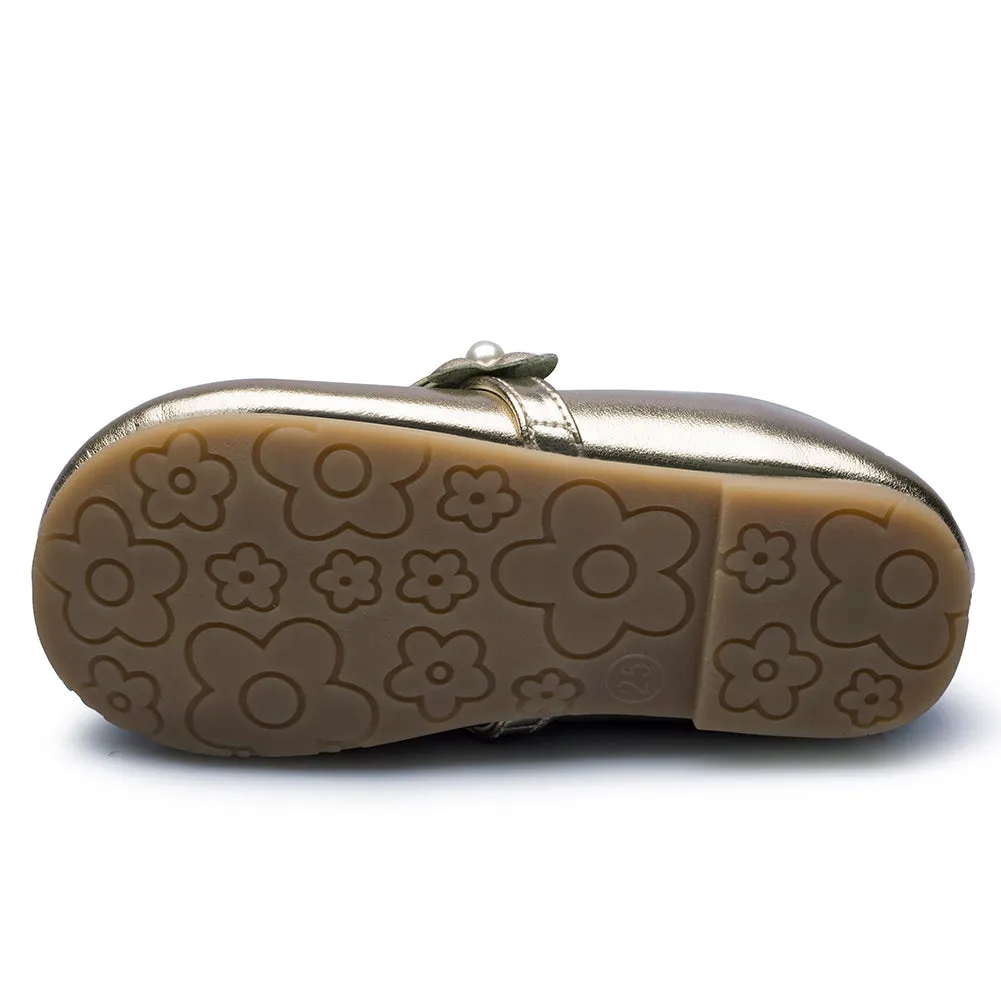 Shinning Flower Ballerina Flats Slip on Mary Jane for Girls