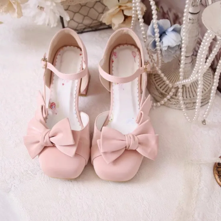 Sweet High-Heeled Heart Hollow Lolita Sandals