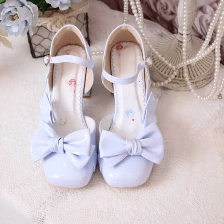 Sweet High-Heeled Heart Hollow Lolita Sandals