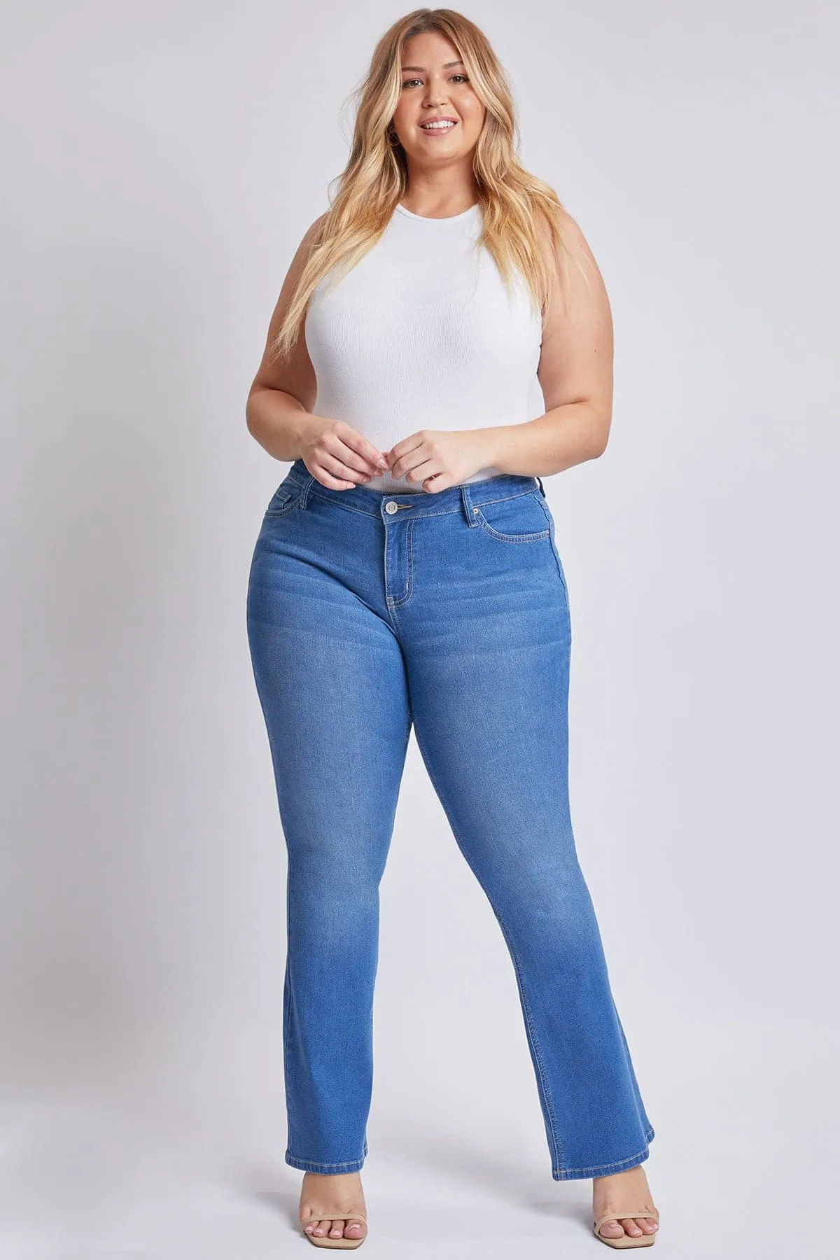 Women's Plus Size Sustainable Mid Rise Bootcut Jeans