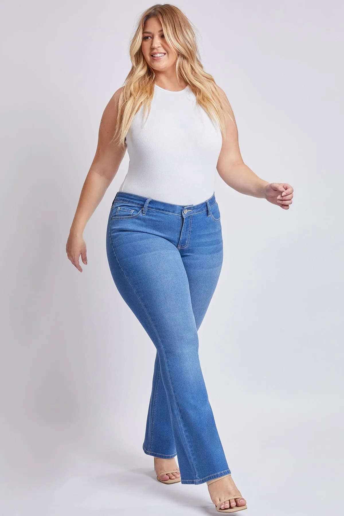 Women's Plus Size Sustainable Mid Rise Bootcut Jeans