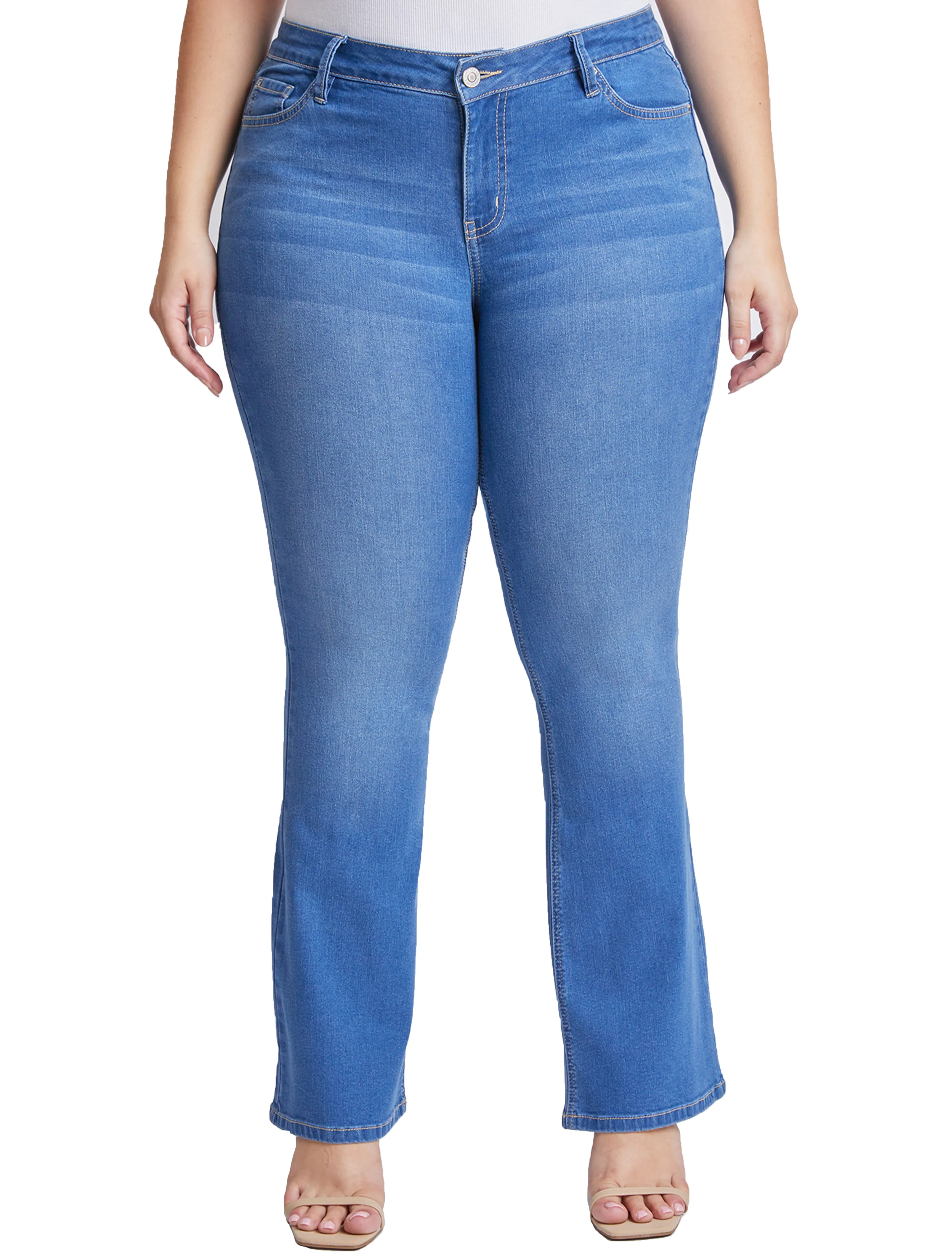 Women's Plus Size Sustainable Mid Rise Bootcut Jeans