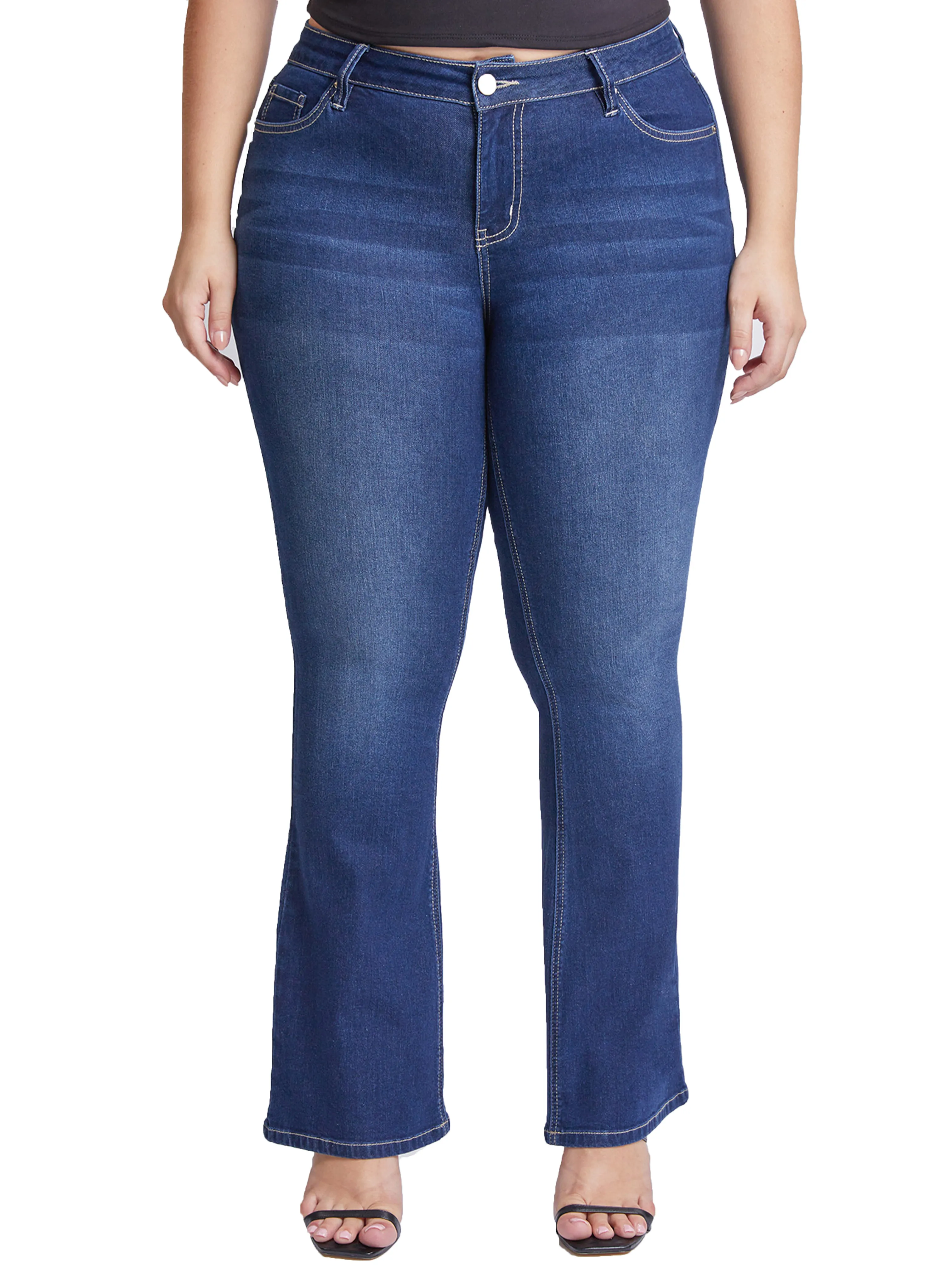 Women's Plus Size Sustainable Mid Rise Bootcut Jeans